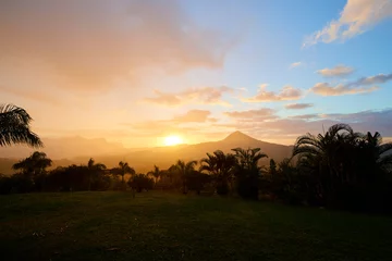 Foto auf Acrylglas Le Morne, Mauritius Mauritius-Sonnenuntergang