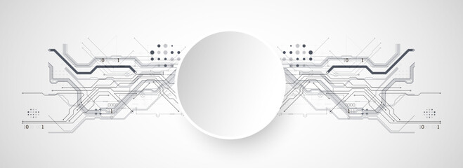 Obraz premium Abstract horizontal technology background. Communication concept, futuristic digital innovation background. Vector illustration