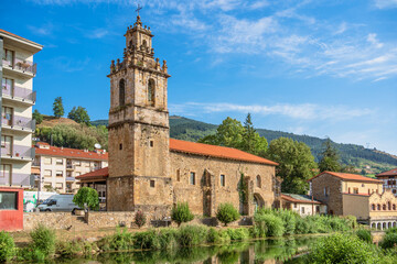 Fototapeta na wymiar View of San Juan del Moral Church Balmaseda town Museum in Euskadi, Spain