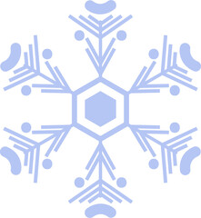 Light blue snowflake icon. winter concept, new year and christmas festival