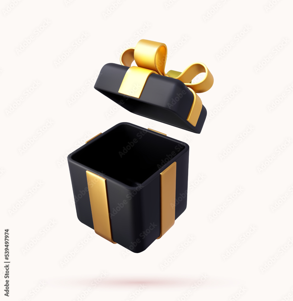 Poster 3d gifts box.