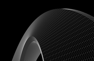 abstract geometric shape 3d illustration