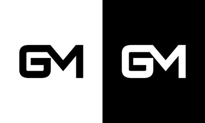 letter gm logo design - obrazy, fototapety, plakaty