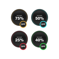 Discount label sticker vector