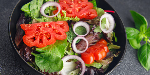tomato salad vegetable fresh dish meal food snack on the table copy space food background