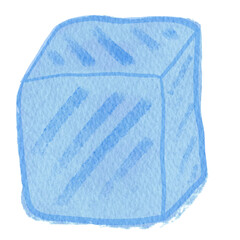 Ice Beverage Watercolor Hand Paint