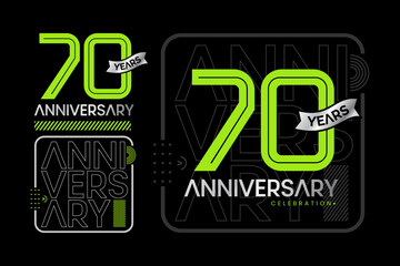 70 years anniversary font. for vector typography, automotive, merchandise, sport font, wedding, greeting card, and invitation