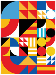 Abstract background design with geometric patterns made vertically regular. Full color abstract background. Simple background design made in portrait canvas