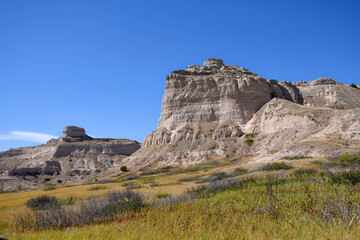 Fototapeta na wymiar Rock formation, Scotts Bluff National Monument, Gering, Nebraska