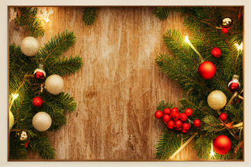 Fototapeta na wymiar Christmas holidays greeting banner template