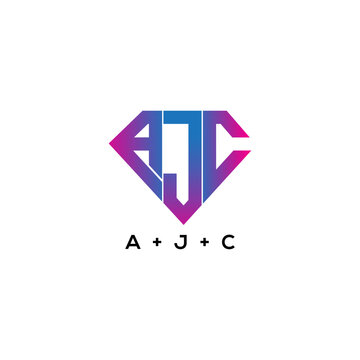 Letter AJC creative logo design icon.