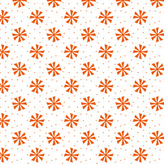 Orange geometric seamless pattern. Repeated pattern