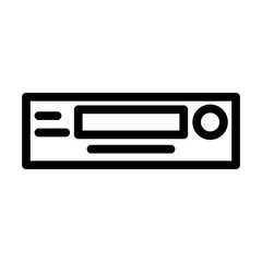 pager retro gadget line icon vector. pager retro gadget sign. isolated contour symbol black illustration