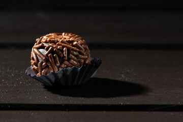 BRIGADEIRO: one of the most typical sweets of Brazilian cuisine based on chocolate and condensed...