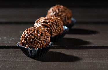 BRIGADEIRO: one of the most typical sweets of Brazilian cuisine based on chocolate and condensed...