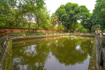 view of Van Mieu Quoc Tu Giam or The Temple of Literature was constructed in 1070, first to honor Confucius and In 1076,Quoc Tu Giam as the first university of Vietnam