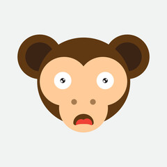 Illustration of a surprised bear's expression.