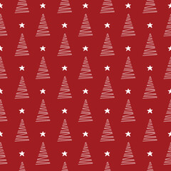 christmas tree seamless pattern