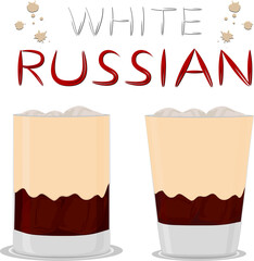 Various sweet tasty natural alcohol cocktail