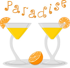 Various sweet tasty natural alcohol cocktail