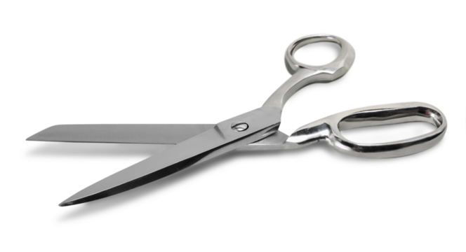 Scissors isolated blades hairstyle sewing textile open