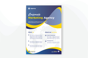 Marketing agency business flyer template design