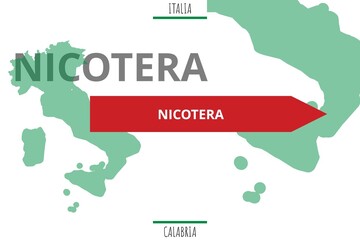 Nicotera: Illustration mit dem Namen der italienischen Stadt Nicotera