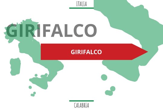 Girifalco: Illustration mit dem Namen der italienischen Stadt Girifalco