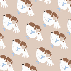 Collection of cute animal patterns suitable for textile design