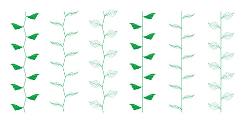 set design elements 8. Collection of frame leaf and tree vector