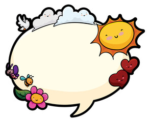 Kind Speech Bubble Template to Good Wishes, Vector Illustration