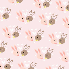 Collection of cute animal patterns suitable for textile design