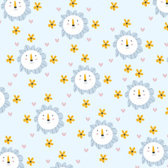 Collection of cute animal patterns suitable for textile design