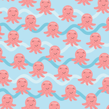 Collection of cute animal patterns suitable for textile design