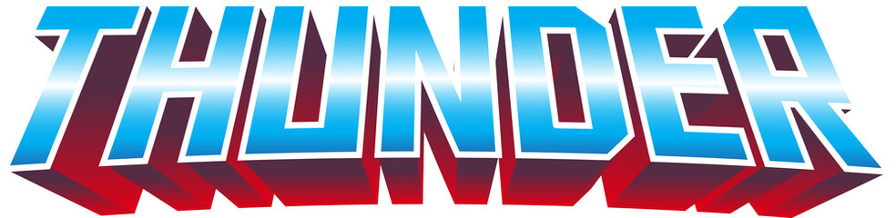 Thunder Text 3D Graphic Design, Font 3D Graphic Design, Text 3D Graphic Design