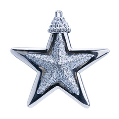 christmas blue star on transparent background