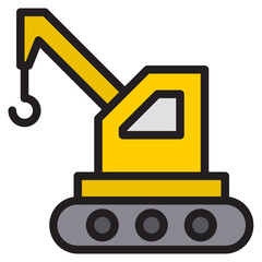 Crane color line style icon