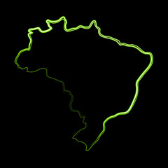 Vector isolated contour of the territory of Brazil.