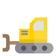 Tractor flat style icon