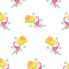 Collection of cute animal character patterns suitable for textile design