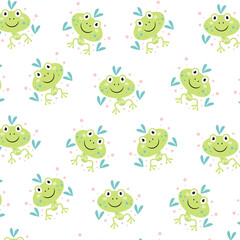 Fototapeta na wymiar Collection of cute animal character patterns suitable for textile design