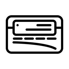 vhs player retro gadget line icon vector. vhs player retro gadget sign. isolated contour symbol black illustration