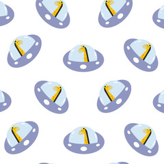 Collection of cute animal character patterns suitable for textile design