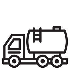 Fuel truck outline style icon