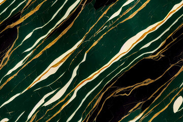 Obraz na płótnie Canvas abstract marble green background. Marbling artwork texture. Golden shiny veins and Liquid marble texture. Fluid art luxury wallpaper for design. 3D Rendering. Seamless Pattern