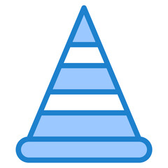 Cone blue style icon