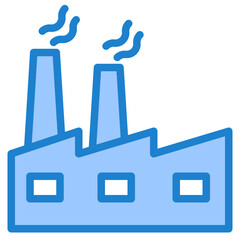 Obraz premium Factory blue style icon
