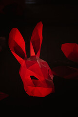 Halloween paper rabbit masks