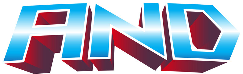 AND Text 3D Graphic Design, Font 3D Graphic Design, Text 3D Graphic Design