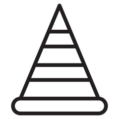 Cone outline style icon